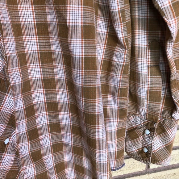 Vintage 60's Western Style Shirt - Chest 46 - Unisex - Cotton Button Down - Med - Picture 10 of 14